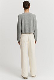 GCS-certified Cashmere Blend Crop Knit