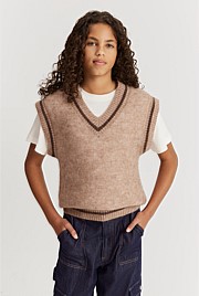 Teen Fluffy Knit Vest