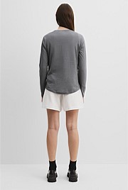 Australian Cotton Long Sleeve Slub T-Shirt