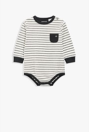 Australian Cotton Oversized Stripe Long Sleeve Bodysuit