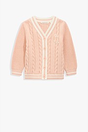 Organically Grown Cotton Varsity Cardigan