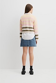 Teen Block Stripe Knit