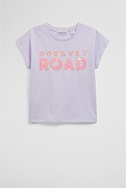 Organically Grown Cotton Sequin Logo T-Shirt