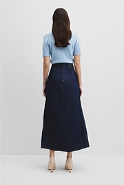 Panelled Denim Skirt