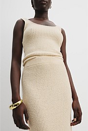 Organically Grown Cotton Boucle Knit Skirt