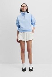 Australian Good Earth Cotton Zip Collar Sweat