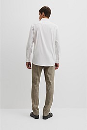 Tailored Fit Cotton Blend Stretch Shirt