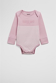 Organically Grown Cotton Stripe Long Sleeve Heritage Bodysuit