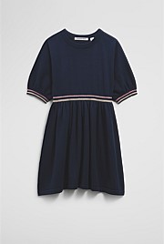 Organically Grown Cotton Pop Stripe Knit Dress