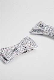 Crystal Bow Clips Pack of 2