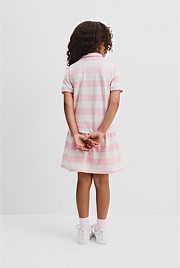 Organically Grown Cotton Stripe Polo T-Shirt Dress