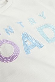 Organically Grown Cotton Sequin Logo T-Shirt