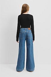 Teen High Rise Wide Jean