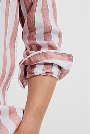 Regular Fit Organically Grown Linen Stripe Shirt