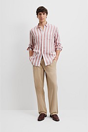 Regular Fit Organically Grown Linen Stripe Shirt