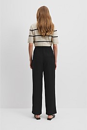 Organically Grown Linen Tuck Front Pant