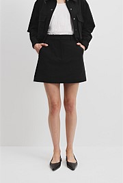 Organically Grown Cotton Panelled Mini Skirt