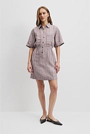 Organically Grown Linen Cinched Mini Dress