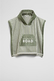 Verified Australian Cotton Logo Stripe Poncho