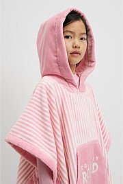 Verified Australian Cotton Stripe Logo Poncho