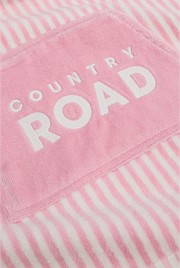 Verified Australian Cotton Stripe Logo Poncho