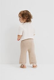 Organically Grown Cotton Pointelle Knit Pant