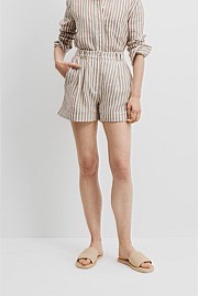 Organically Grown Linen Tuck Front Short