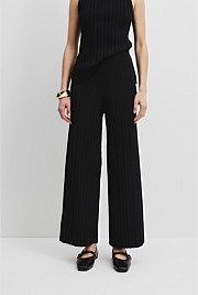 Plisse Rib Knit Pant