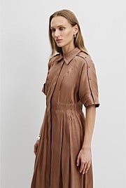 Cinched Shirt Dress