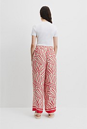 Print Pull-On Cupro Pant