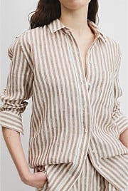 Organically Grown Linen Stripe Shirt