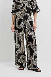 Print Fluid Tie Pant