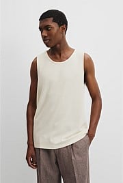 Cotton Blend Textured Tank