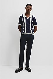 Cotton Silk Knit Trophy Polo