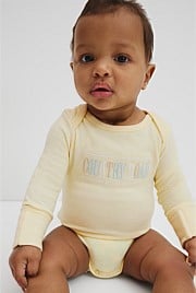 Organically Grown Cotton Heritage Long Sleeve Bodysuit