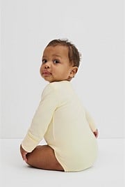 Organically Grown Cotton Heritage Long Sleeve Bodysuit