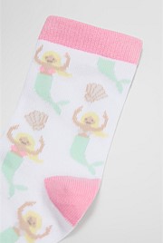 Organically Grown Cotton Blend Mermaid Sock