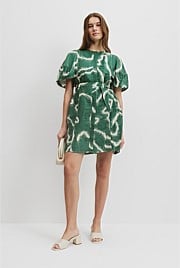 Print Organza Mini Dress