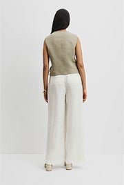 Organically Grown Linen Wrap Vest Top