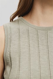 Organically Grown Cotton Linen Tank