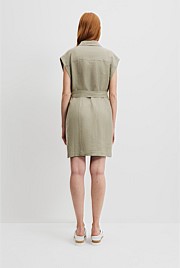 Organically Grown Linen Pocket Detail Dress