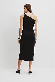 Cupro One Shoulder Dress