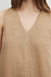 Organically Grown Linen A-Line Mini Dress