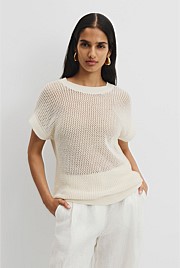 Crochet Knit T-Shirt