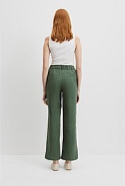 Organically Grown Linen Tuck Front Pant