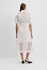 Utility Mesh Midi Dress