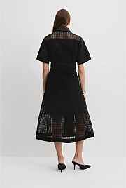 Utility Mesh Midi Dress