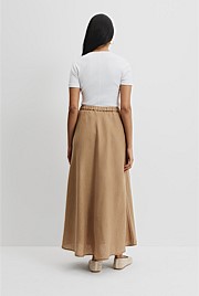 Organically Grown Linen Pull-On Skirt