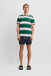 Australian Cotton CR Logo Stripe Pique Polo