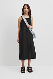 Teen Shirred Midi Dress